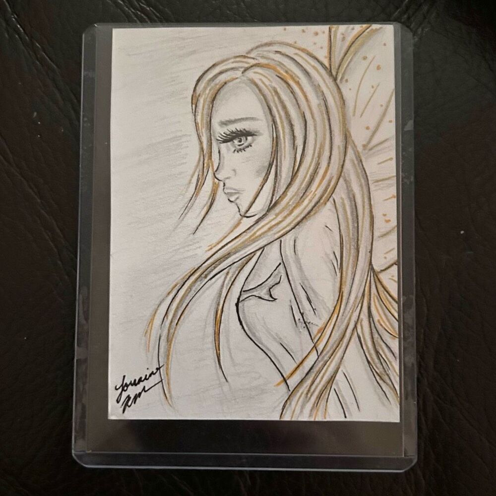 ACEO Original Art Beautiful Fairy Woman Profile by Lorraine’s Art 2018